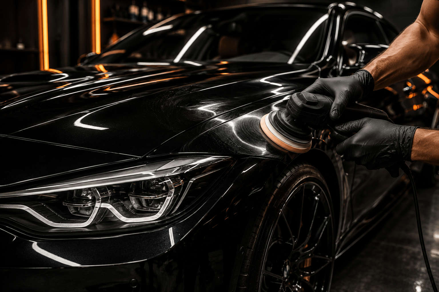 Expert paint correction on a luxury vehicle