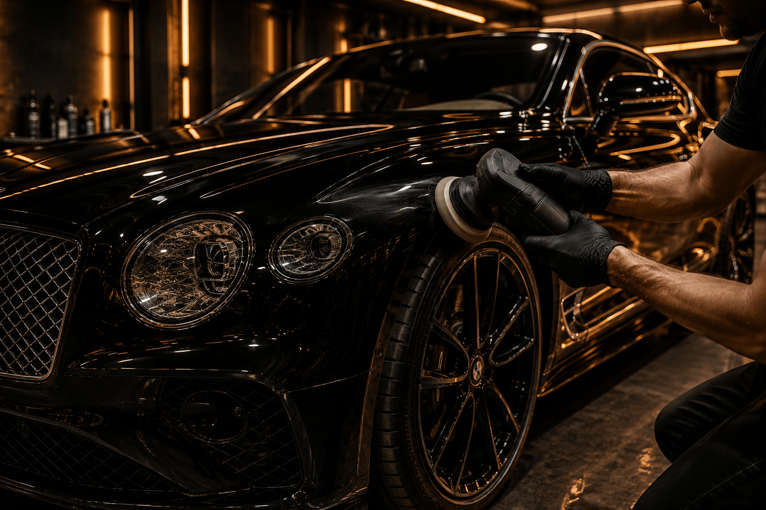 Professional car polishing service