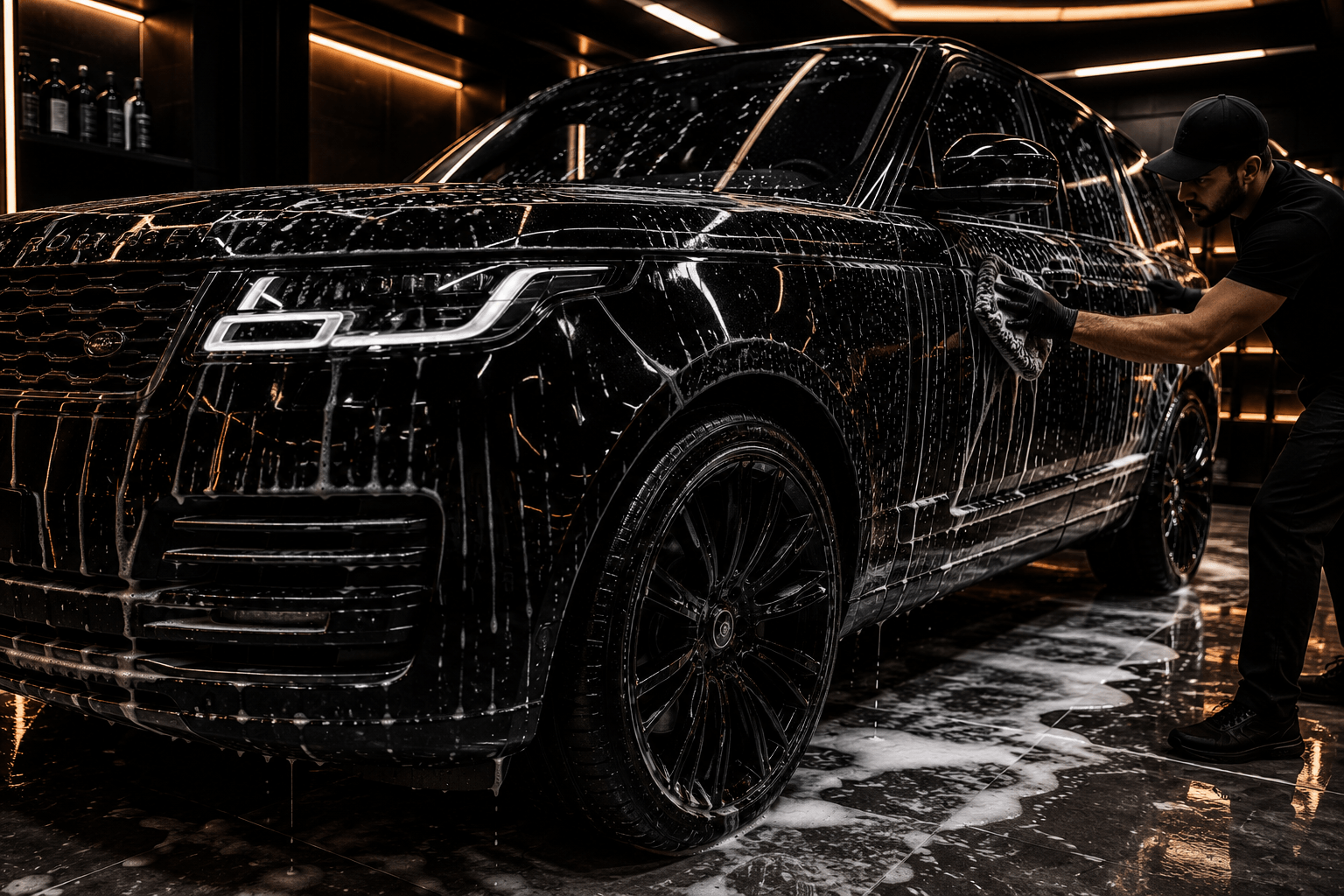 Exterior car detailing at Lavarlo Fujairah